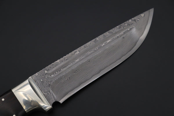Hattori KD30-雅MIYABI (Cowry X Damascus Ultimate Edition, African Ebonywood Handle, KD30雅E) - japaneseknifedirect.mom