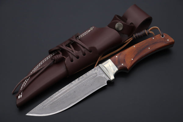 Hattori KD30-雅MIYABI (Cowry X Damascus Ultimate Edition, Cocobolowood Handle, KD30雅C) - japaneseknifedirect.mom