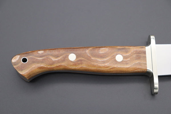 Hattori 傘 SAN-GECKO Limited Edition GECKO-15 Premium Big Fighter (Stabilized Quilted Maplewood Handle) - japaneseknifedirect.mom