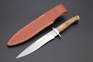 Hattori 傘 SAN-GECKO Limited Edition GECKO-15 Premium Big Fighter (Stabilized Quilted Maplewood Handle) - japaneseknifedirect.mom