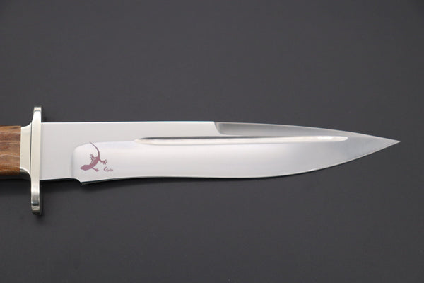 Hattori 傘 SAN-GECKO Limited Edition GECKO-15 Premium Big Fighter (Stabilized Quilted Maplewood Handle) - japaneseknifedirect.mom