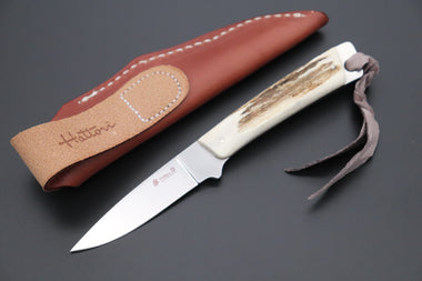 Hattori 傘 SAN-GECKO Limited Edition GECKO-19B Little Stag Custom Hunter (Stag Handle) - japaneseknifedirect.mom