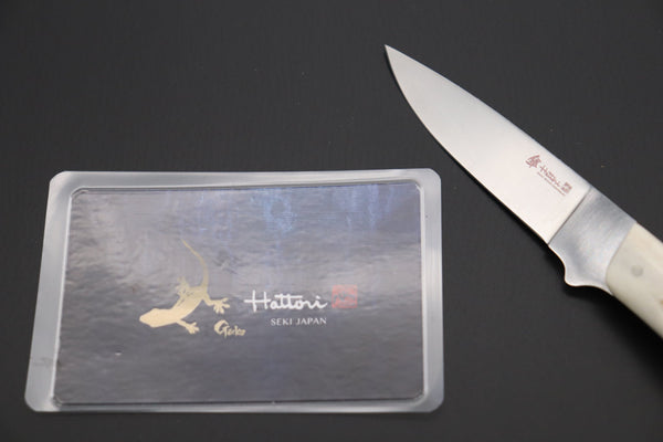 Hattori 傘 SAN-GECKO Limited Edition GECKO-19B Little Stag Custom Hunter (Stag Handle) - japaneseknifedirect.mom
