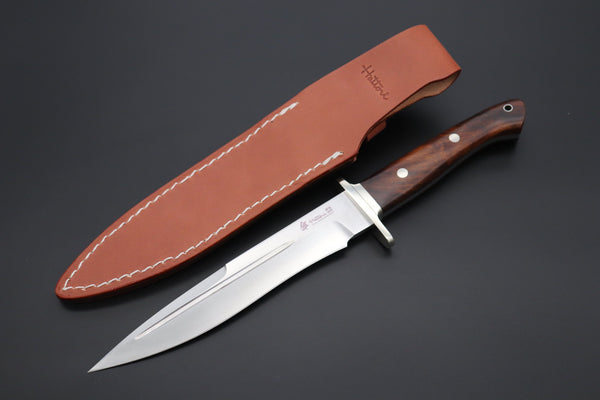 Hattori 傘 SAN-GECKO Limited Edition GECKO-22A Premium Big Fighter (Desert Ironwood Handle) - japaneseknifedirect.mom