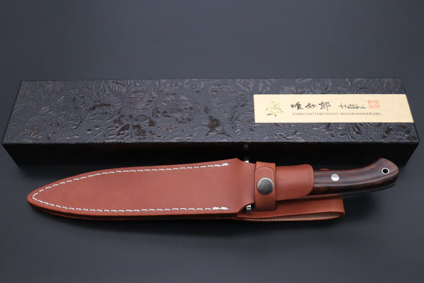 Hattori 傘 SAN-GECKO Limited Edition GECKO-22A Premium Big Fighter (Desert Ironwood Handle) - japaneseknifedirect.mom