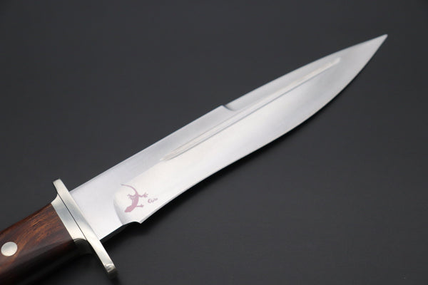 Hattori 傘 SAN-GECKO Limited Edition GECKO-22A Premium Big Fighter (Desert Ironwood Handle) - japaneseknifedirect.mom