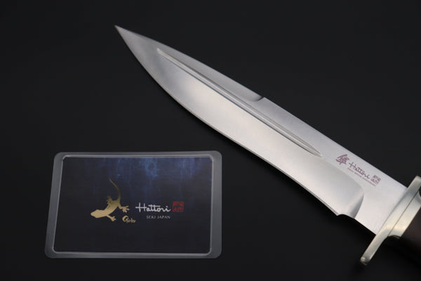 Hattori 傘 SAN-GECKO Limited Edition GECKO-22A Premium Big Fighter (Desert Ironwood Handle) - japaneseknifedirect.mom