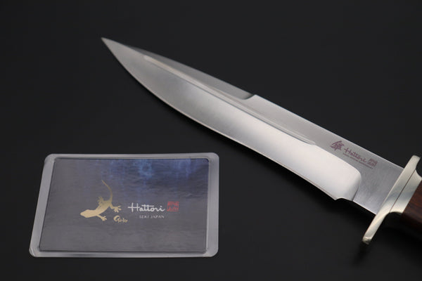 Hattori 傘 SAN-GECKO Limited Edition GECKO-22E Premium Big Fighter (Desert Ironwood Handle) - japaneseknifedirect.mom