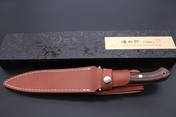 Hattori 傘 SAN-GECKO Limited Edition GECKO-22E Premium Big Fighter (Desert Ironwood Handle) - japaneseknifedirect.mom