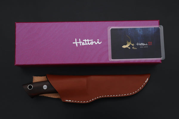 Hattori 傘 SAN-GECKO Limited Edition GECKO-25 Master Hunter (Red Sandalwood Handle) - japaneseknifedirect.mom