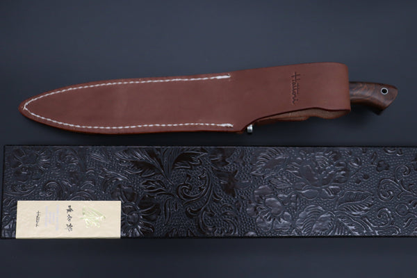 Hattori 傘 SAN-GECKO Limited Edition GECKO-28 Premium Big Fighter (Desert Ironwood Handle) - japaneseknifedirect.mom