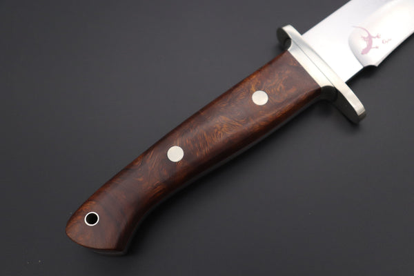 Hattori 傘 SAN-GECKO Limited Edition GECKO-28 Premium Big Fighter (Desert Ironwood Handle) - japaneseknifedirect.mom