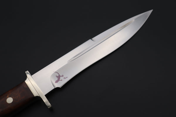 Hattori 傘 SAN-GECKO Limited Edition GECKO-28 Premium Big Fighter (Desert Ironwood Handle) - japaneseknifedirect.mom