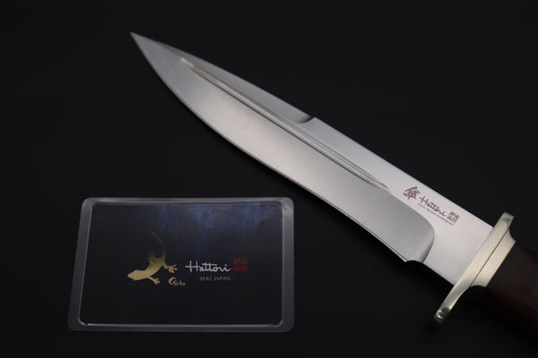 Hattori 傘 SAN-GECKO Limited Edition GECKO-28 Premium Big Fighter (Desert Ironwood Handle) - japaneseknifedirect.mom