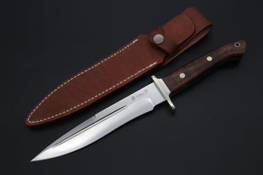 Hattori 傘 SAN-GECKO Limited Edition GECKO-28 Premium Big Fighter (Desert Ironwood Handle) - japaneseknifedirect.mom