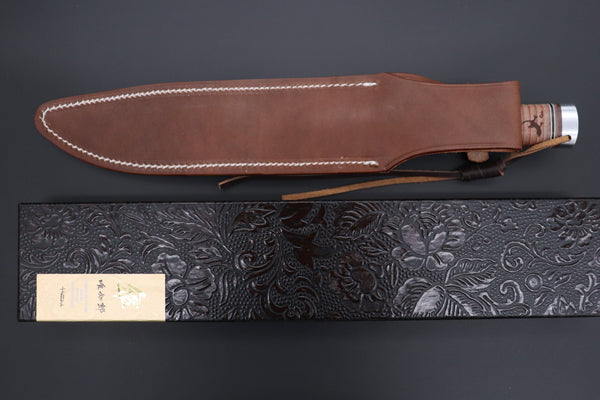 Hattori 傘 SAN-GECKO Limited Edition GECKO-29 Black Bowie Hunter (Convex Ground) - japaneseknifedirect.mom