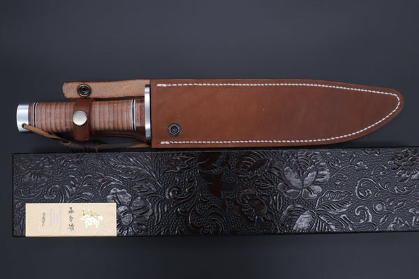 Hattori 傘 SAN-GECKO Limited Edition GECKO-29 Black Bowie Hunter (Convex Ground) - japaneseknifedirect.mom
