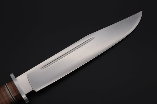 Hattori 傘 SAN-GECKO Limited Edition GECKO-29 Black Bowie Hunter (Convex Ground) - japaneseknifedirect.mom