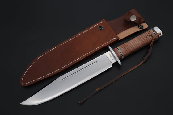 Hattori 傘 SAN-GECKO Limited Edition GECKO-29 Black Bowie Hunter (Convex Ground) - japaneseknifedirect.mom