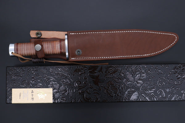 Hattori 傘 SAN-GECKO Limited Edition GECKO-30 Red Bowie Hunter (Convex Ground) - japaneseknifedirect.mom