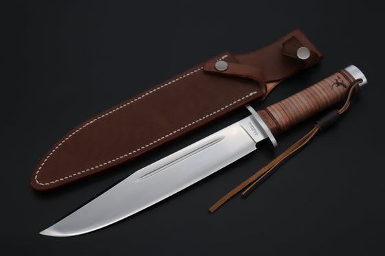 Hattori 傘 SAN-GECKO Limited Edition GECKO-30 Red Bowie Hunter (Convex Ground) - japaneseknifedirect.mom