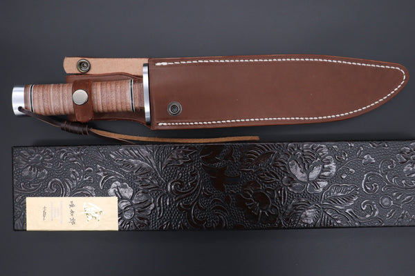 Hattori 傘 SAN-GECKO Limited Edition GECKO-31 Black Bowie Hunter (Hollow Ground) - japaneseknifedirect.mom