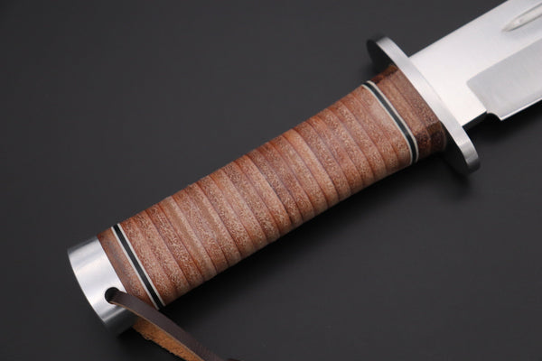 Hattori 傘 SAN-GECKO Limited Edition GECKO-31 Black Bowie Hunter (Hollow Ground) - japaneseknifedirect.mom