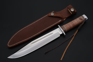 Hattori 傘 SAN-GECKO Limited Edition GECKO-31 Black Bowie Hunter (Hollow Ground) - japaneseknifedirect.mom