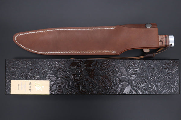 Hattori 傘 SAN-GECKO Limited Edition GECKO-32 Red Bowie Hunter (Hollow Ground) - japaneseknifedirect.mom