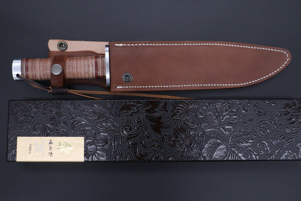 Hattori 傘 SAN-GECKO Limited Edition GECKO-32 Red Bowie Hunter (Hollow Ground) - japaneseknifedirect.mom