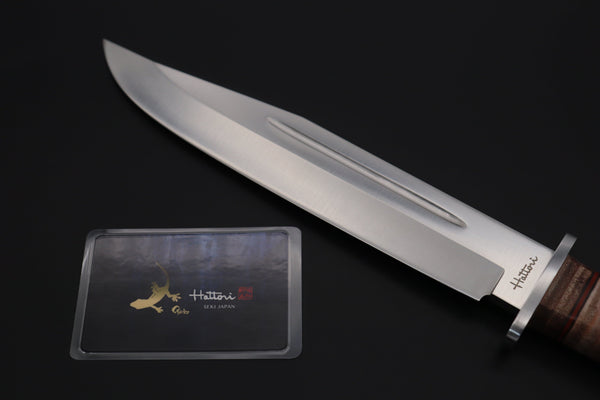 Hattori 傘 SAN-GECKO Limited Edition GECKO-32 Red Bowie Hunter (Hollow Ground) - japaneseknifedirect.mom
