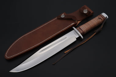 Hattori 傘 SAN-GECKO Limited Edition GECKO-32 Red Bowie Hunter (Hollow Ground) - japaneseknifedirect.mom