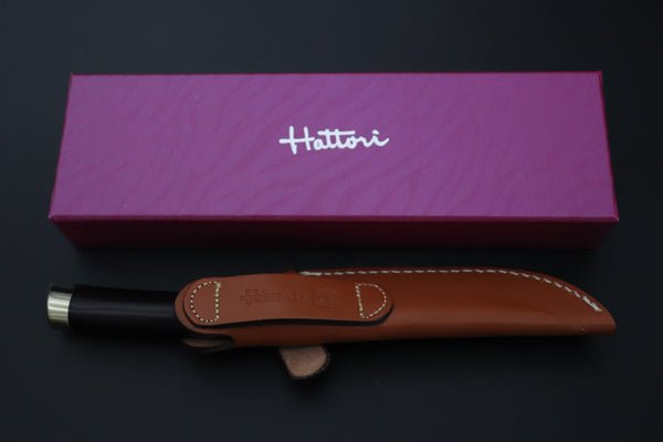 Hattori 傘 SAN-GECKO Limited Edition GECKO-34 Classic Utility (Ebonywood Handle) - japaneseknifedirect.mom