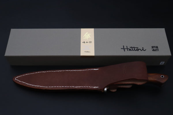 Hattori 傘 SAN-GECKO Limited Edition GECKO-39 Premium Big Fighter (Desert Ironwood Handle) - japaneseknifedirect.mom