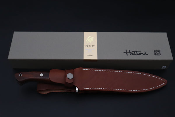 Hattori 傘 SAN-GECKO Limited Edition GECKO-39 Premium Big Fighter (Desert Ironwood Handle) - japaneseknifedirect.mom