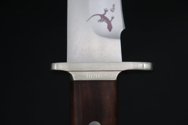 Hattori 傘 SAN-GECKO Limited Edition GECKO-39 Premium Big Fighter (Desert Ironwood Handle) - japaneseknifedirect.mom