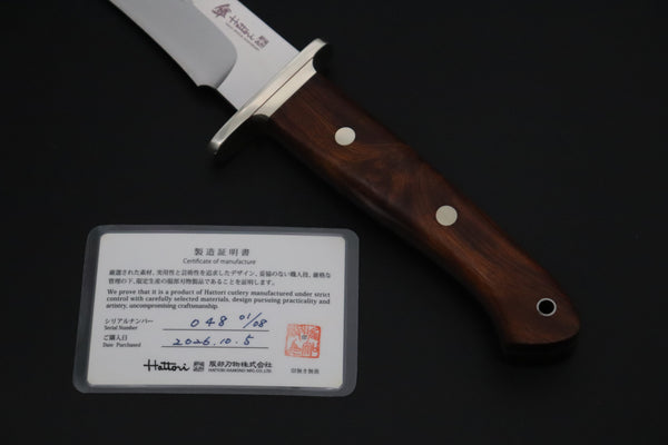 Hattori 傘 SAN-GECKO Limited Edition GECKO-39 Premium Big Fighter (Desert Ironwood Handle) - japaneseknifedirect.mom