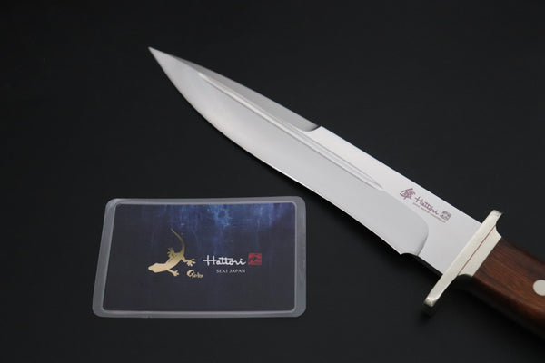 Hattori 傘 SAN-GECKO Limited Edition GECKO-39 Premium Big Fighter (Desert Ironwood Handle) - japaneseknifedirect.mom