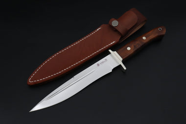 Hattori 傘 SAN-GECKO Limited Edition GECKO-39 Premium Big Fighter (Desert Ironwood Handle) - japaneseknifedirect.mom