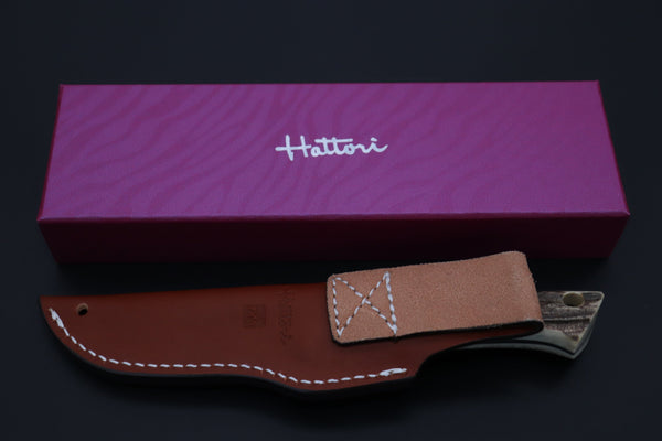 Hattori 傘 SAN-GECKO Limited Edition SAN-132 Master Wild Hunter (Stag Handle) - japaneseknifedirect.mom