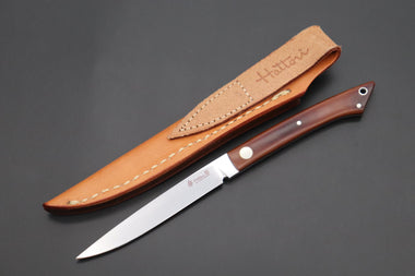Hattori 傘 SAN Limited Edition SAN-100 Little Fisherman's Utility “Custom Brown Linen Micarta Handle”