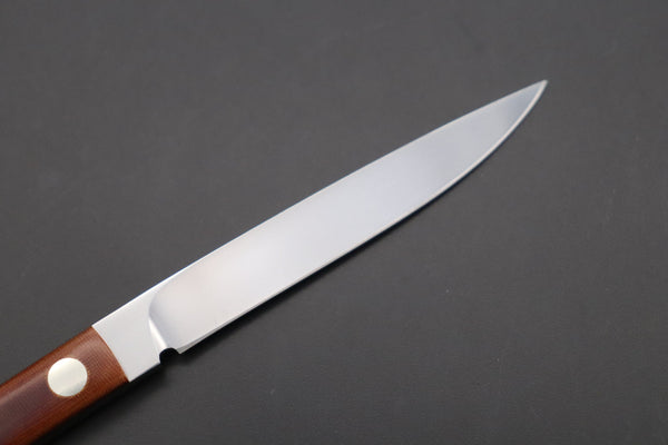 Hattori 傘 SAN Limited Edition SAN-100 Little Fisherman's Utility “Custom Brown Linen Micarta Handle”