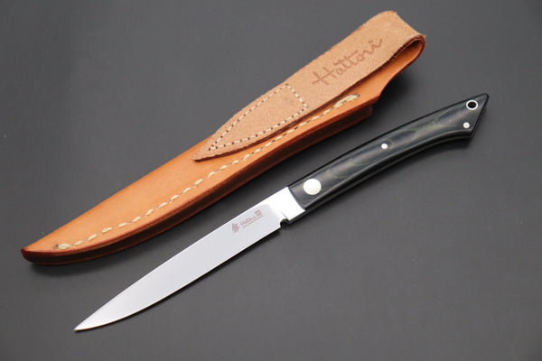 Hattori 傘 SAN Limited Edition SAN-101 Little Fisherman's Utility “Custom Black Micarta Handle”