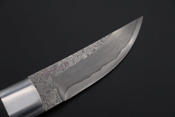 Hattori 傘 SAN Limited Edition SAN-114 Cowry-X Damascus TANTO (Single Bevel Edge ) - japaneseknifedirect.mom