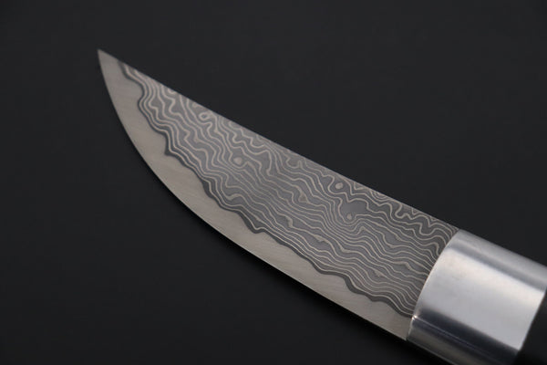 Hattori 傘 SAN Limited Edition SAN-114 Cowry-X Damascus TANTO (Single Bevel Edge ) - japaneseknifedirect.mom