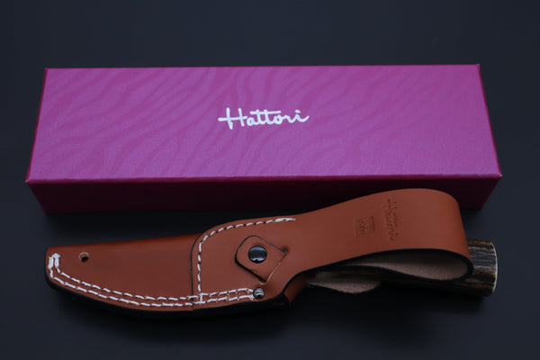 Hattori 傘 SAN Limited Edition SAN-127A "Cowry X Damascus Classic Tanto" - japaneseknifedirect.mom