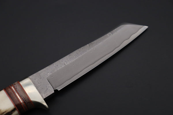 Hattori 傘 SAN Limited Edition SAN-127A "Cowry X Damascus Classic Tanto" - japaneseknifedirect.mom