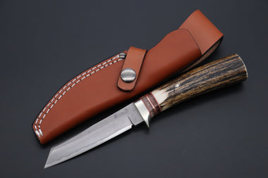 Hattori 傘 SAN Limited Edition SAN-127A "Cowry X Damascus Classic Tanto" - japaneseknifedirect.mom
