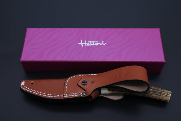 Hattori 傘 SAN Limited Edition SAN-127B "Cowry X Damascus Classic Tanto" - japaneseknifedirect.mom