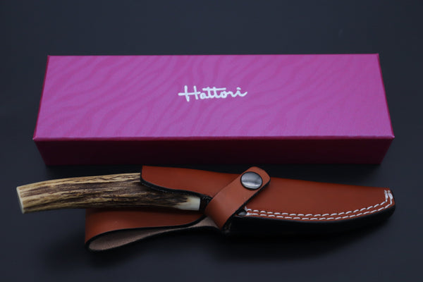 Hattori 傘 SAN Limited Edition SAN-127B "Cowry X Damascus Classic Tanto" - japaneseknifedirect.mom
